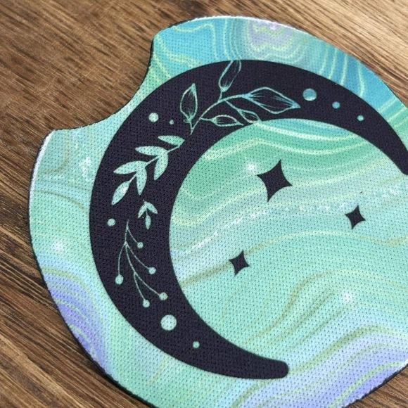 Handmade Crescent Moon Car Coasters - Picture 2 of 3